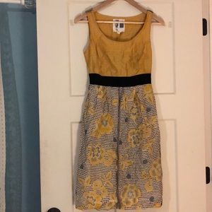 Anthro Edme & Esyllte Blooming Goldenrod Dress